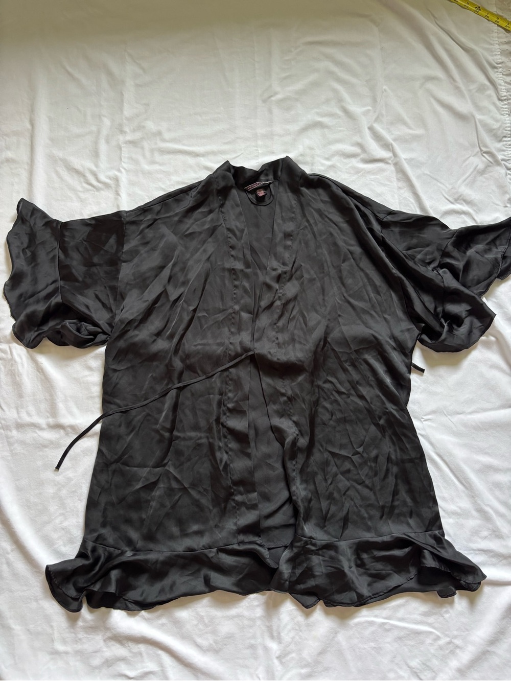 Victoria Secret Black Satin Kimono/ robe Cardigan